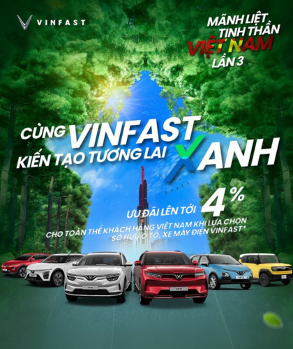 VinFast Phan Trọng Tuệ Quận 12 banermobile mãnh liệt tinh thần việt nam lần 3